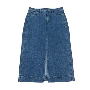 J. Crew Midi Denim Skirt Hickory Wash 27